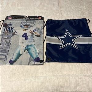 Dallas Cowboy drawstring bags.